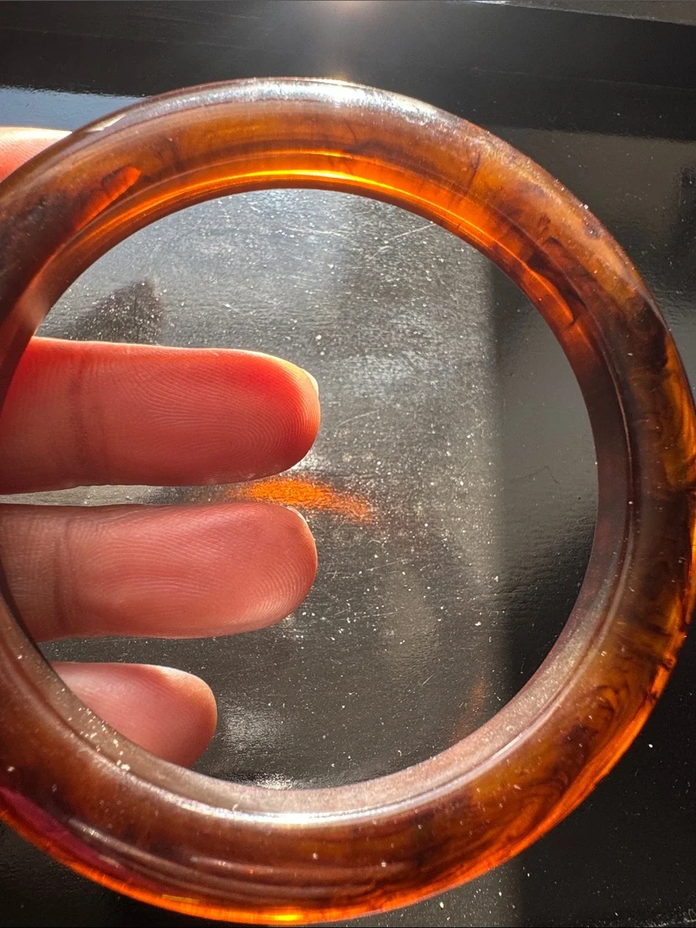 Root Beer Bakelite Bangle Bracelet